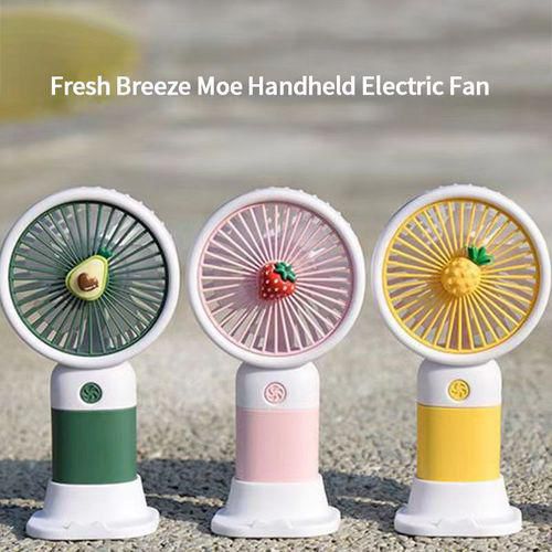 Mini Handheld Electric Fan with USB Charging & Detachable Base - Random Color